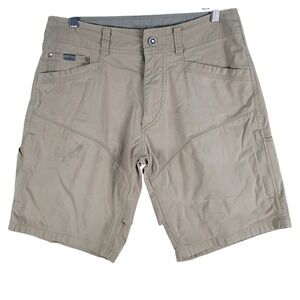 Kuhl Renegade Shorts Men's 32 10" Inseam Khaki Tan Vented Crotch 5103 Good Cond